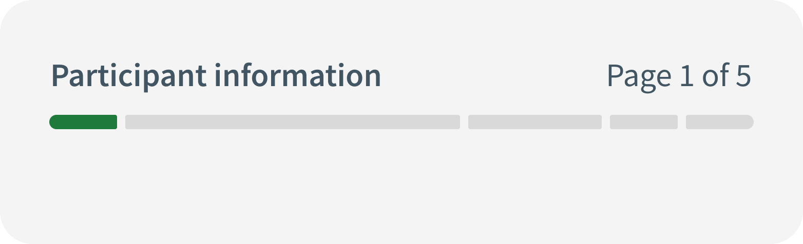 Animation showing an increasing progress bar with varying segment widths. The segment width relates to the length of the page and is shown increasing